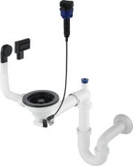 СИФОН SPACE SAVER ДЛЯ ГРАНИТНОЙ МОЙКИ С 1 ЧАШЕЙ 3,5", С ДОЛИКОМ POP UP, NERO