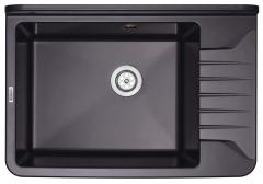 САДОВАЯ РАКОВИНА ДЛЯ ПРАЧЕЧНОЙ 1-ЧАША С КОРОТКОЙ СУШКОЙ, ГРАФИТ, 501x341x252, 2'' С ФИТИНГАМИ